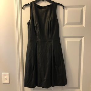 Faux Leather Dress A line